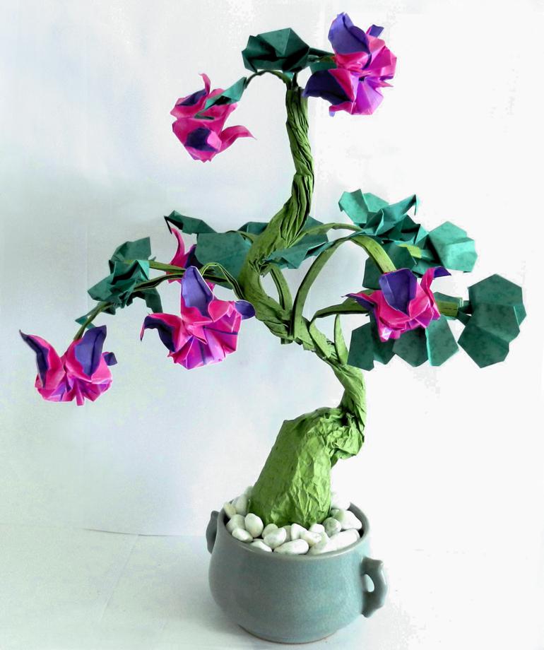 Bonsai Origami Fuchsia Bloem