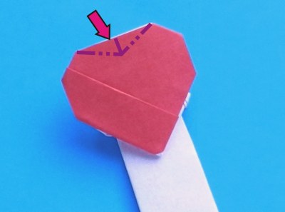 how to fold an origami bookmark with a red heart