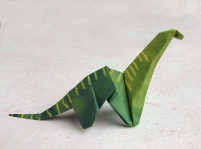 funny origami brontosaurus