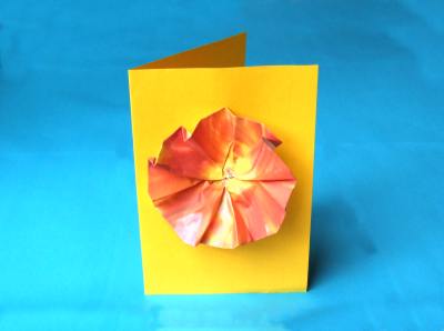 Origami flower card