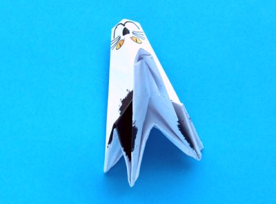 Origami Kat vouwen