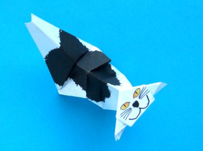 Origami Kat vouwen