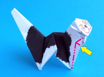 Origami Kat vouwen