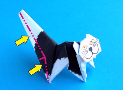 Origami Kat vouwen