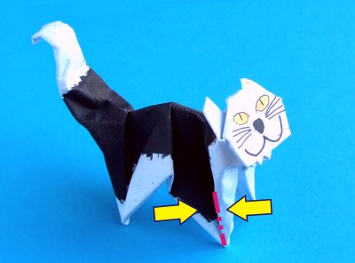 Origami Kat vouwen