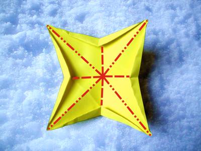 origami kerstster