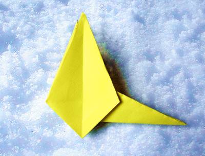 origami kerstster