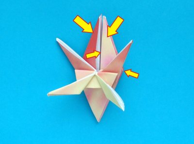 Origami Krab vouwen