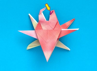 Origami Krab vouwen