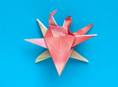 Origami Krab vouwen