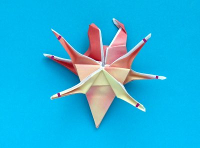 Origami Krab vouwen