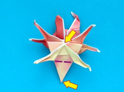 Origami Krab vouwen