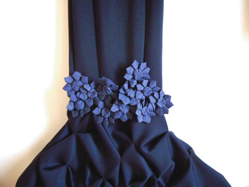 Jurk met Origami bloemen