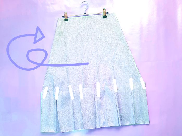 Rok van crepepapier maken