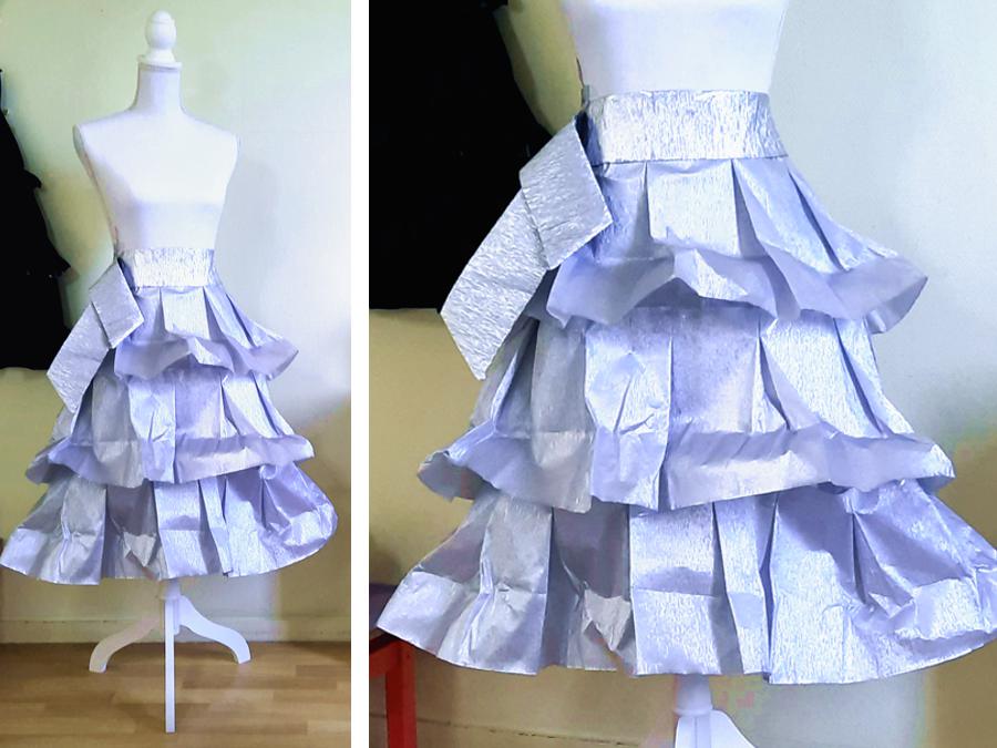 Laagjes rok van crepepapier