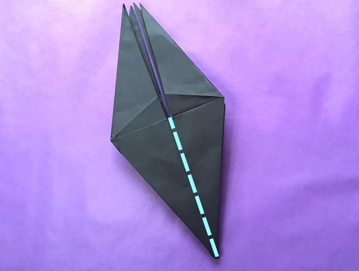 Origami Kraai vouwen