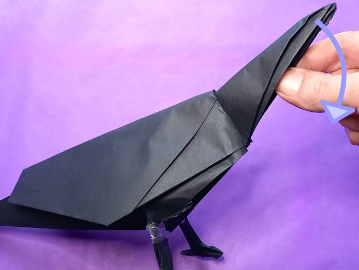 Origami Kraai vouwen