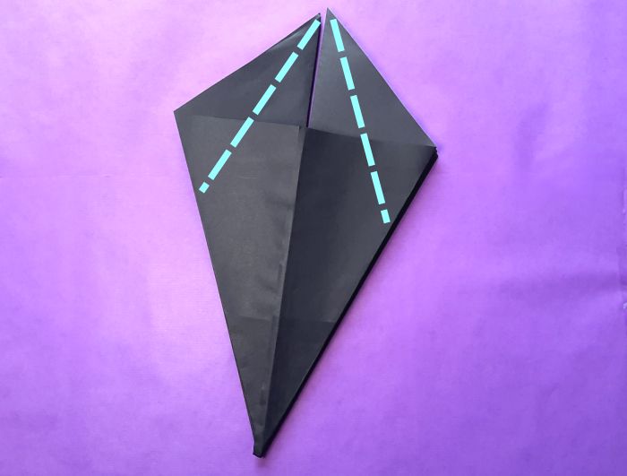 Origami Kraai vouwen