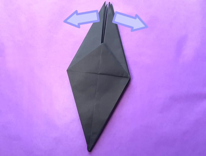 Origami Kraai vouwen