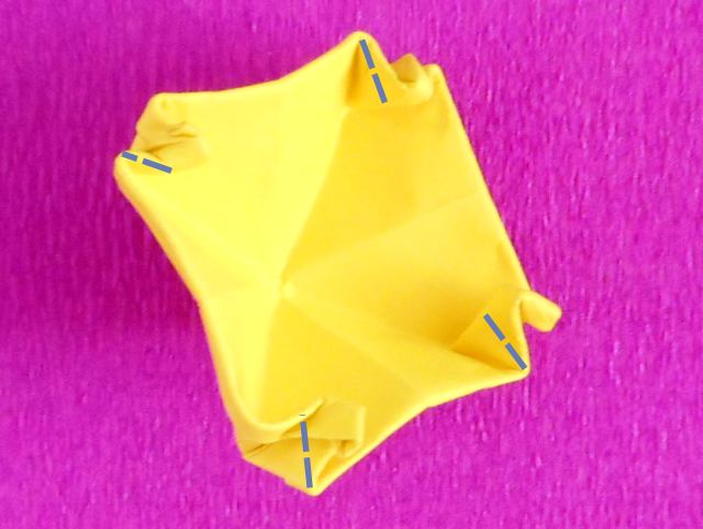 Origami kroontje vouwen
