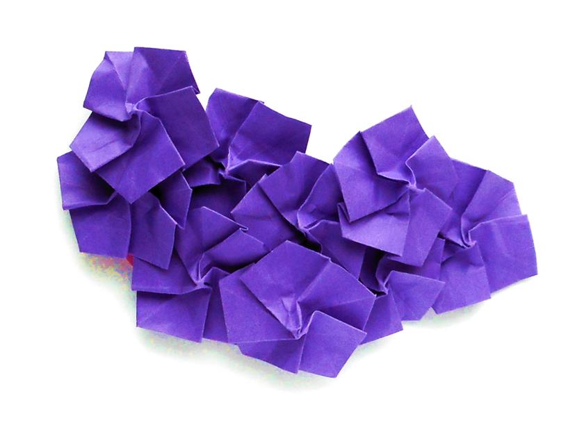 Origami bloemen haarclip