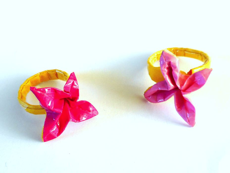Origami Rings with Flower