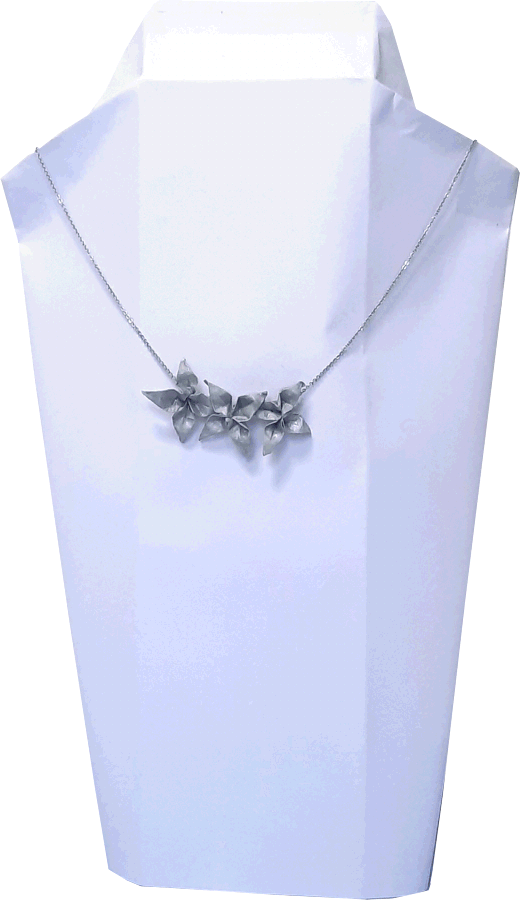 Origami bloemen ketting