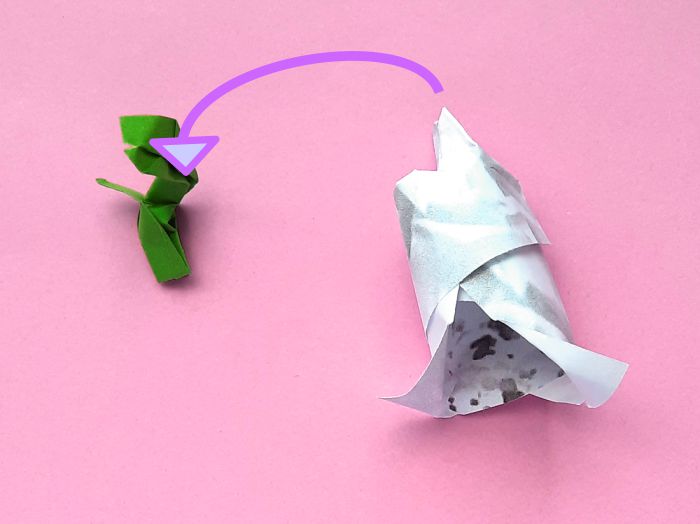 Make an origami foxglove