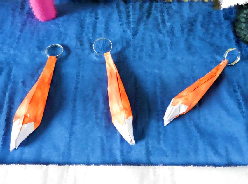Origami Fox Tail charms