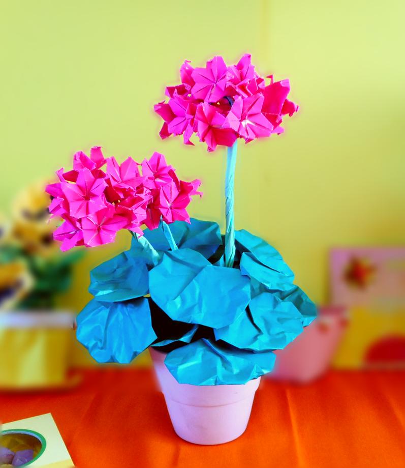 Origami Geraniums