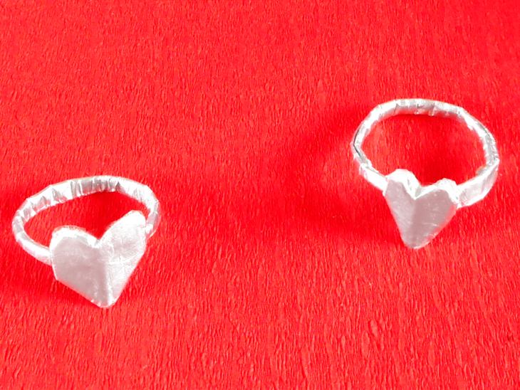 Origami hart ringen