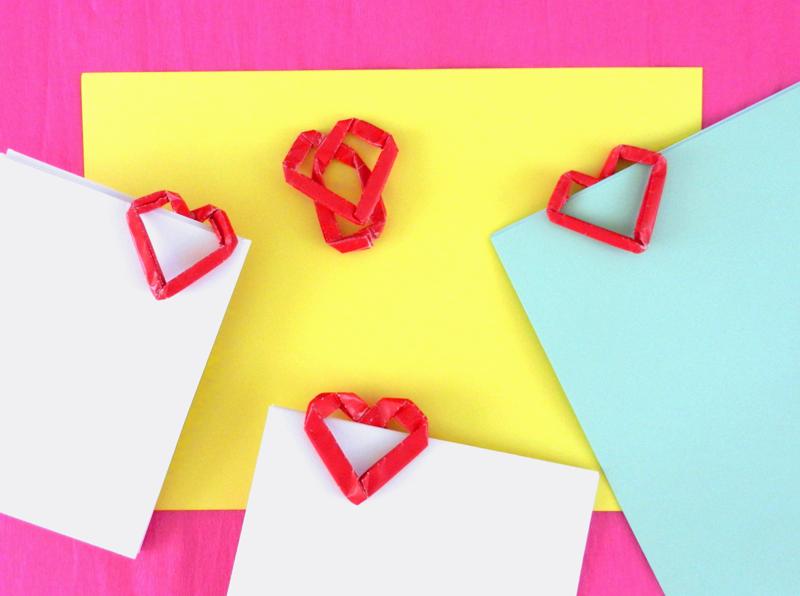 Origami Heart Paperclips