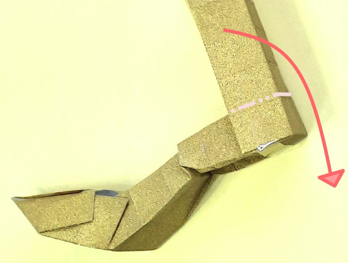 Origami hoge hakken vouwen