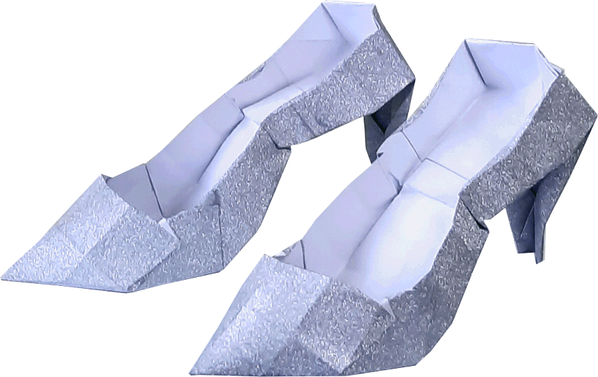 Origami hoge hakken pumps
