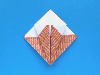 instructions for folding an origami ice cream