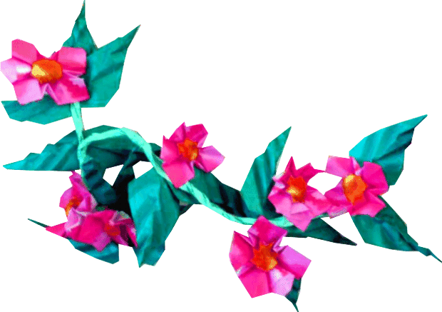Pink Origami Flowers