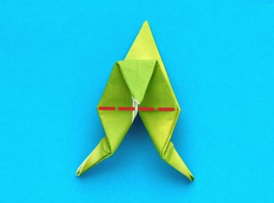 zelf een springende origami kikker maken