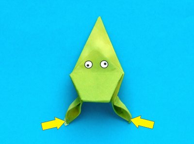 zelf een springende origami kikker maken