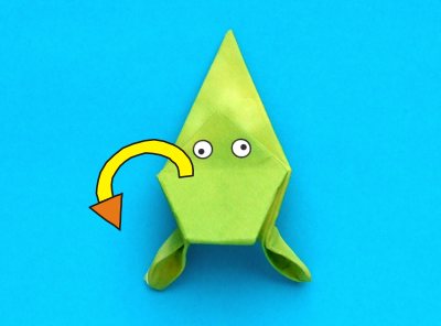 zelf een springende origami kikker maken