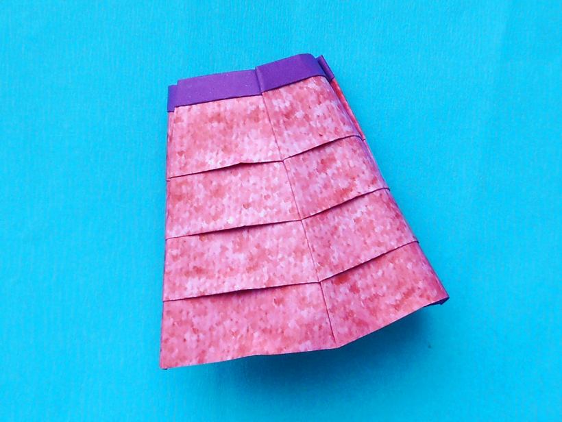 Origami layered skirt