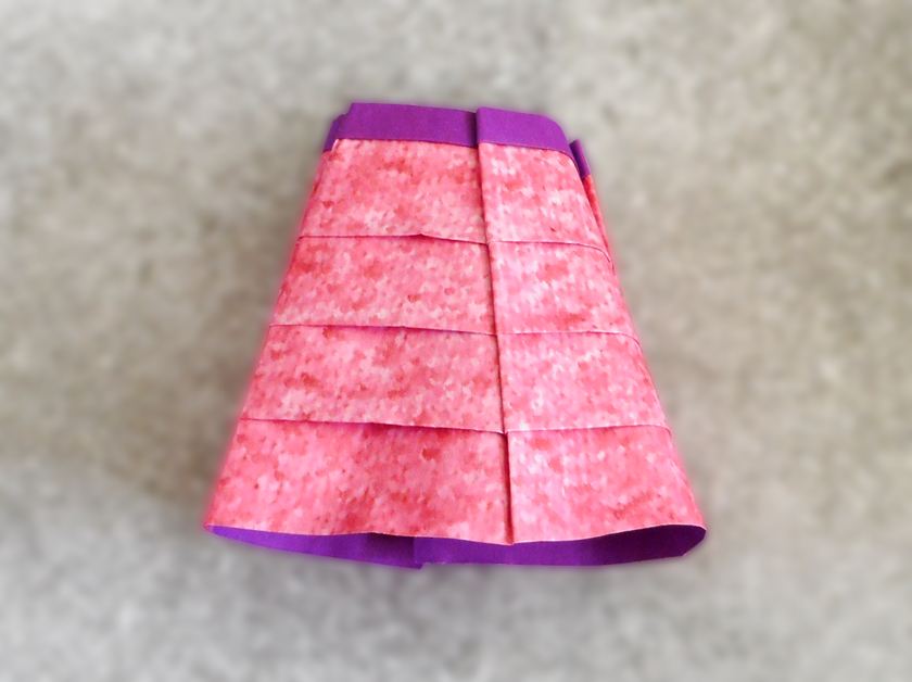 Origami layered skirt