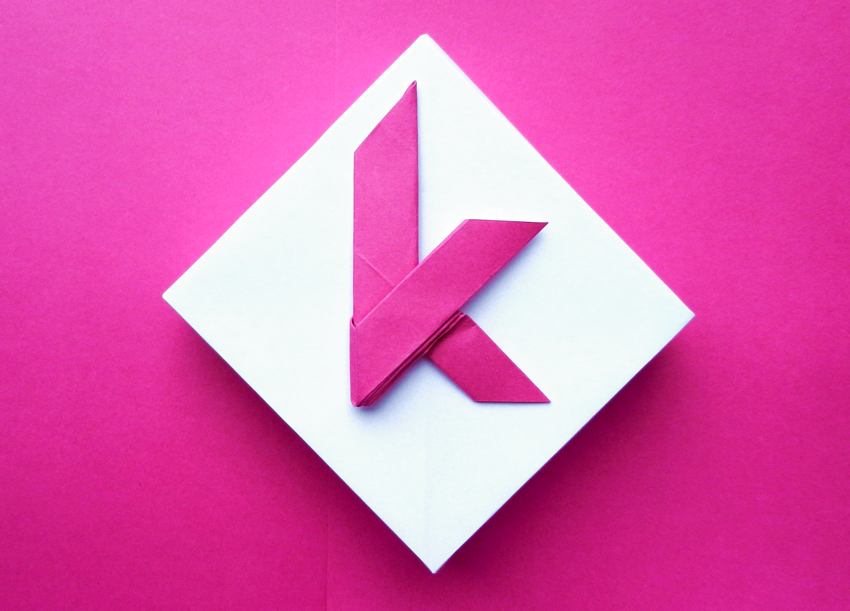 Letter K van papier