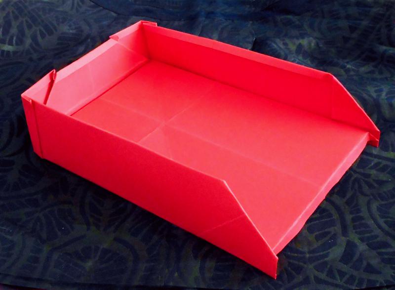 Origami letter tray