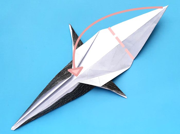 Origami Staartmees vogel vouwen