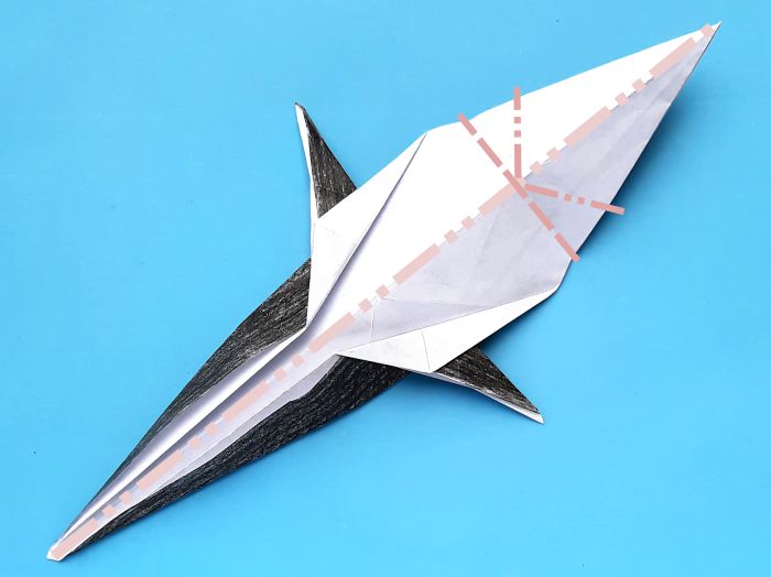 Origami Staartmees vogel vouwen