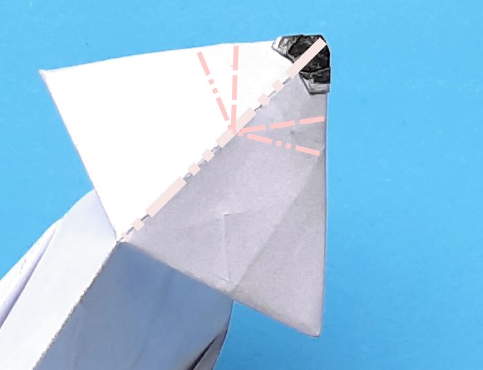Origami Staartmees vogel vouwen