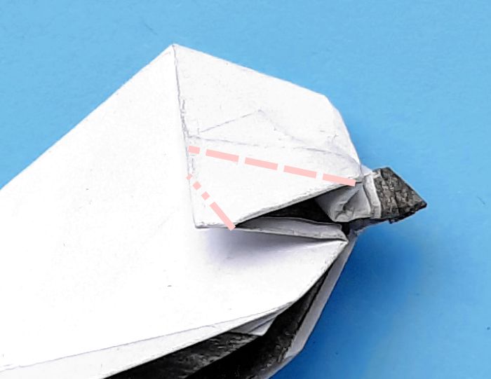 Origami Staartmees vogel vouwen