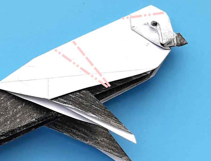 Origami Staartmees vogel vouwen