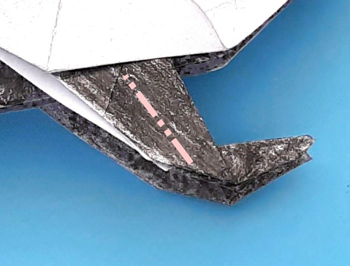 Origami Staartmees vogel vouwen