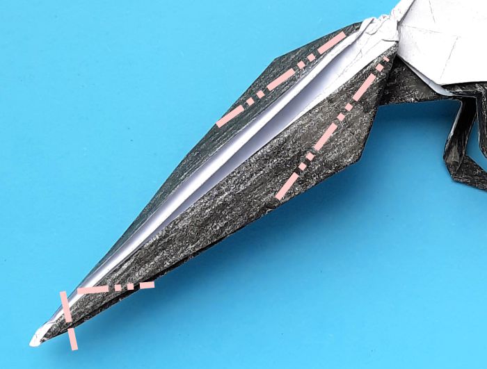 Origami Staartmees vogel vouwen